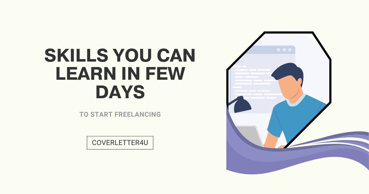 Skills you can learn in few days to Start earning well in freelancing